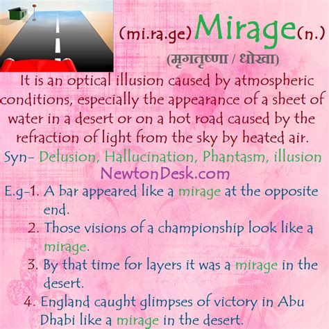 mirage synonym|Mirage Definition & Meaning .
